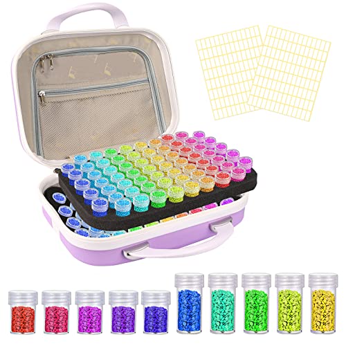 HOHOTIME Diamond Painting Storage Containers,132 Bottles Diamond Painting  Accessories Shockproof Jars with 2pcs Blank Label Stickers, 5d Diamond  Painting Kits for DIY Art Craft ewelry Beads Organizer