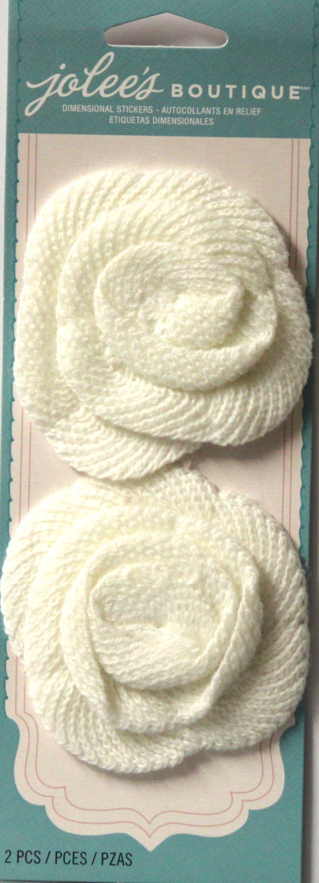 Jolee&#x27;s Boutique Antique White Spiral Flowers Stickers