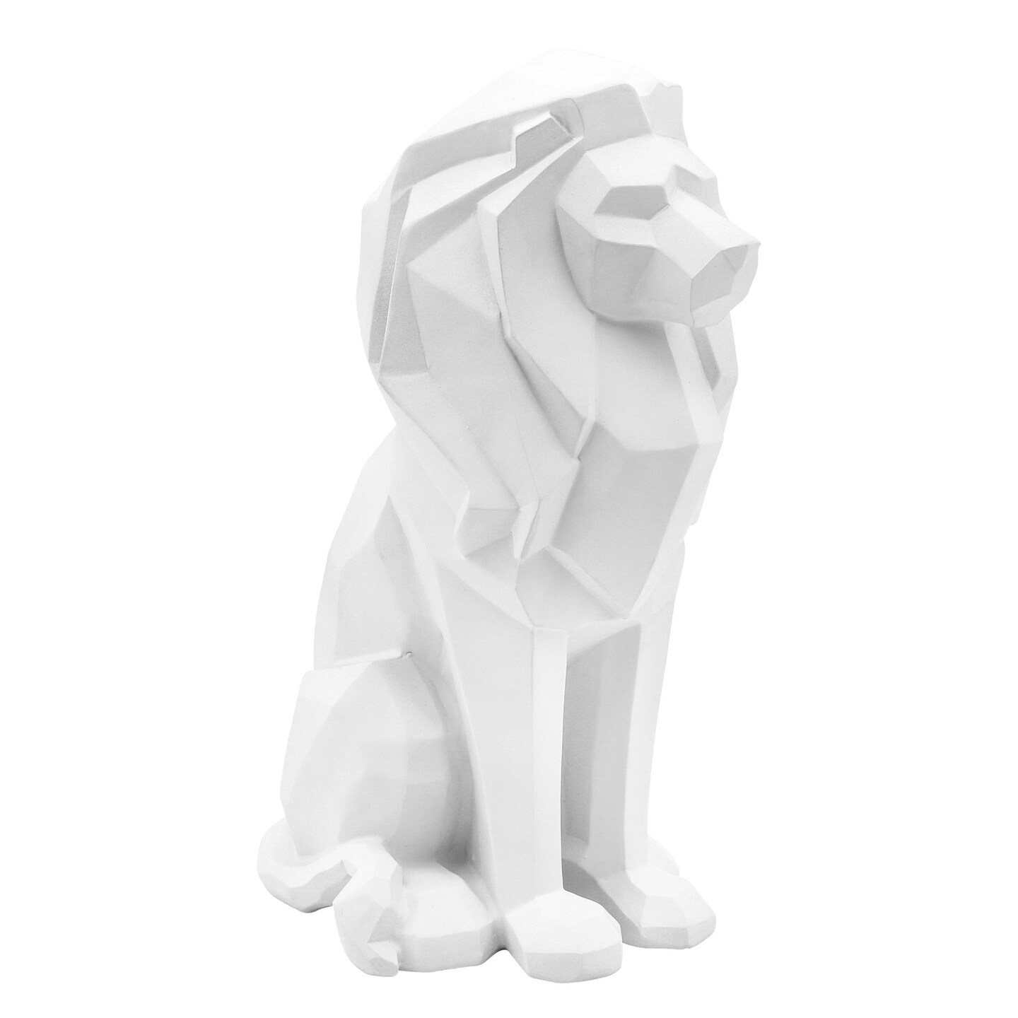 Kingston Living Sitting Lion Tabletop Decorative Figurine - 11&#x22; - White