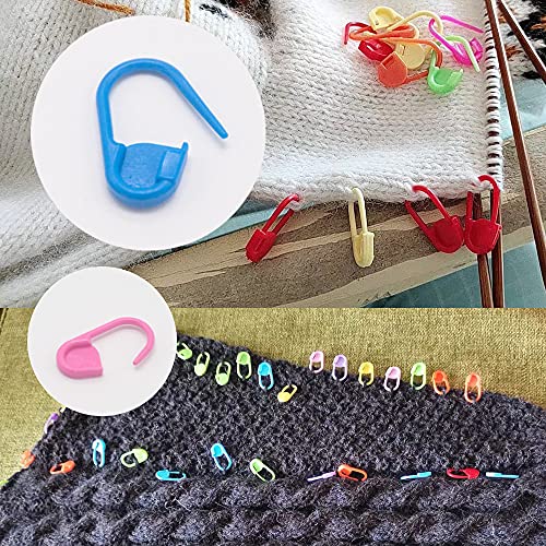 LAMXD Knit Counter Knitting Crochet Stitch Marker Row Counter,Finger  Digital Counter,Stitch counters for Crocheting,Finger Counter with 20pcs  Stitch Marker(Random Color)