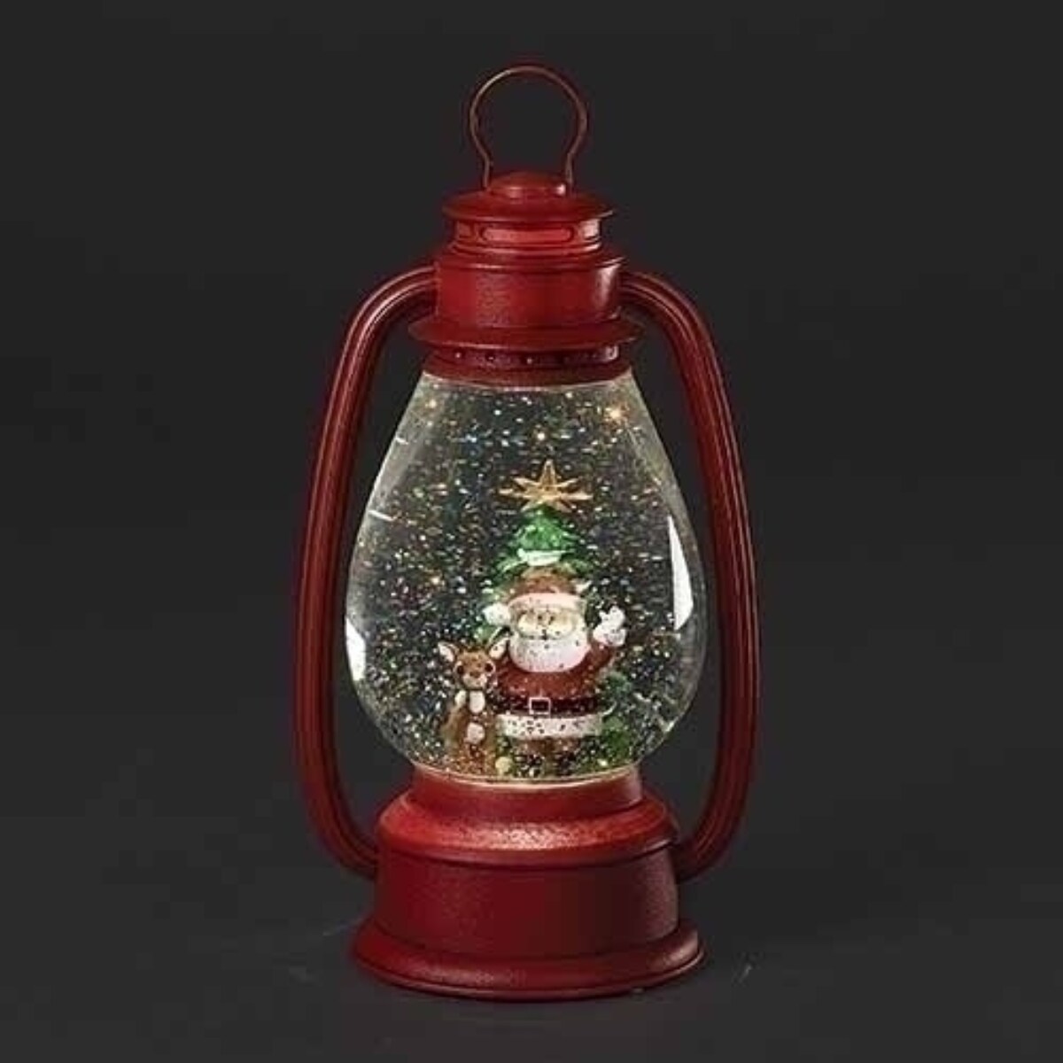 Roman 10.5&#x22; LED Lighted Rudolph Christmas Snow Globe Lantern