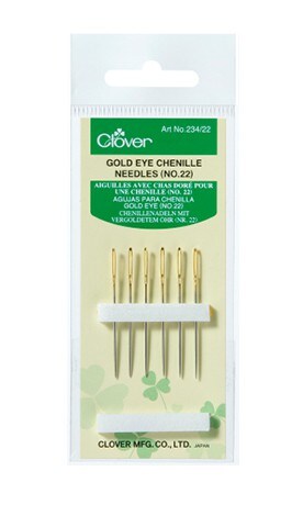 Clover Gold Eye Chenille Needles No. 22