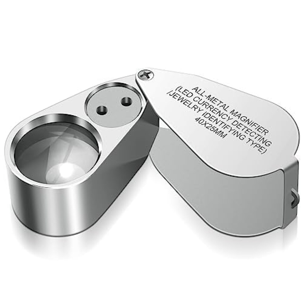 Leffis 40X Jewelers Loupe Magnifier Magnifying Glasses, LED/UV ...