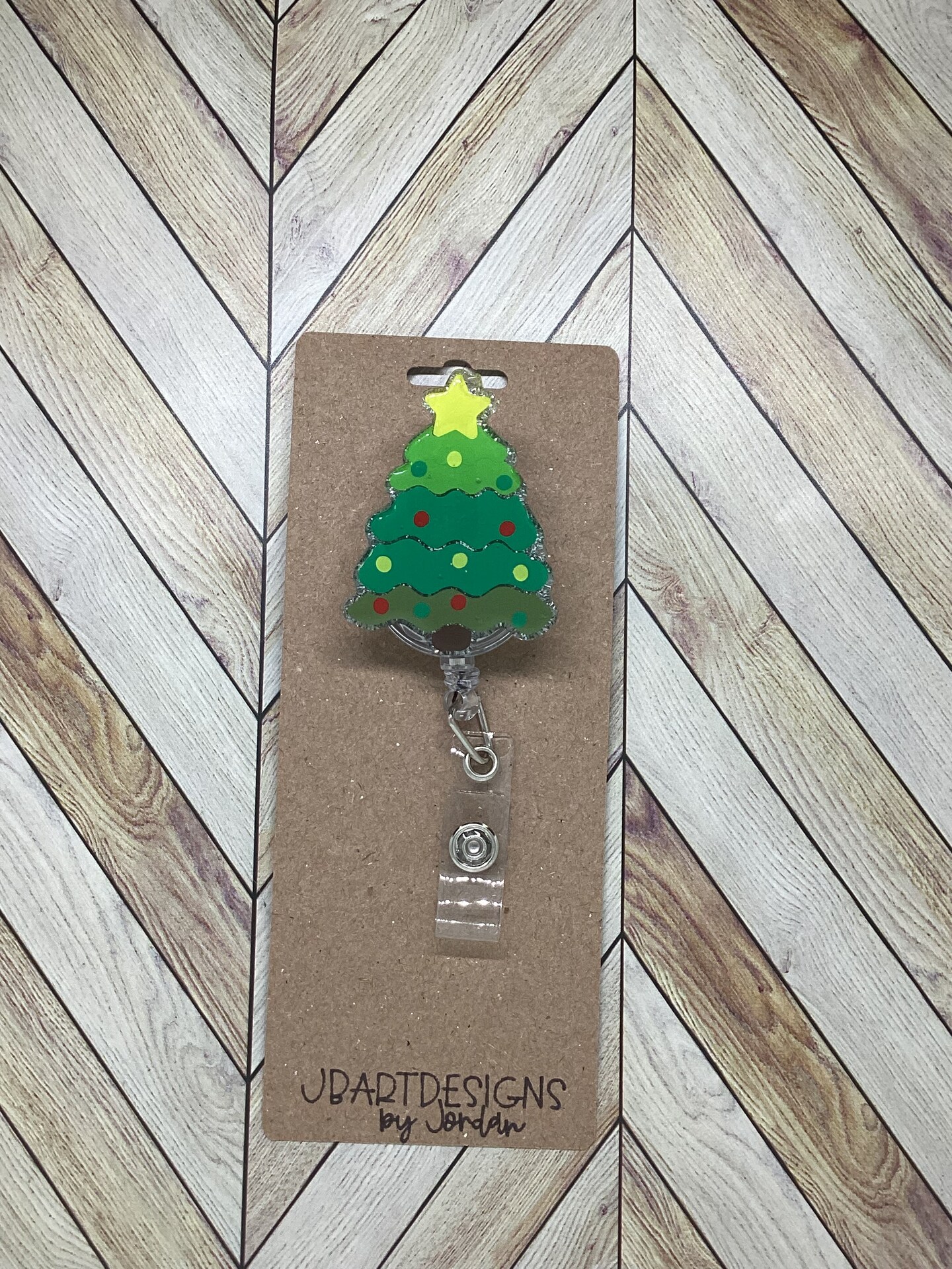 Christmas Tree Badge Reel  Badge reel, Badge, Christmas tree