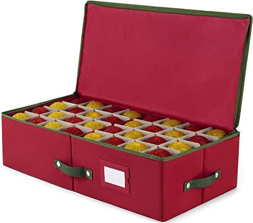Christmas Ornament Storage Box Xmas Ornament Container Stores Up To 64  Holiday Ornaments