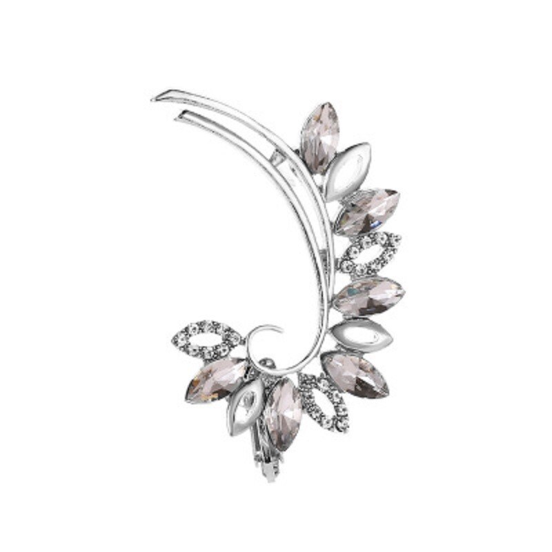 Ezgoods2u Rhinestone Clip Earrings No Piercing Ear Cuff Studs Ear Clips Jewelry for Women Valentine Mother Day Gift