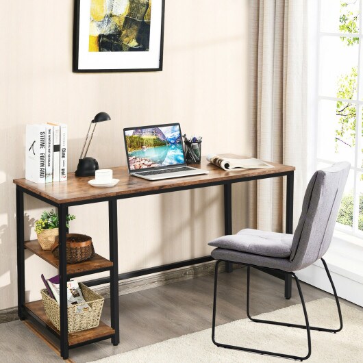 Computer Desk Office Study Table Workstation Home with Adjustable Shelf