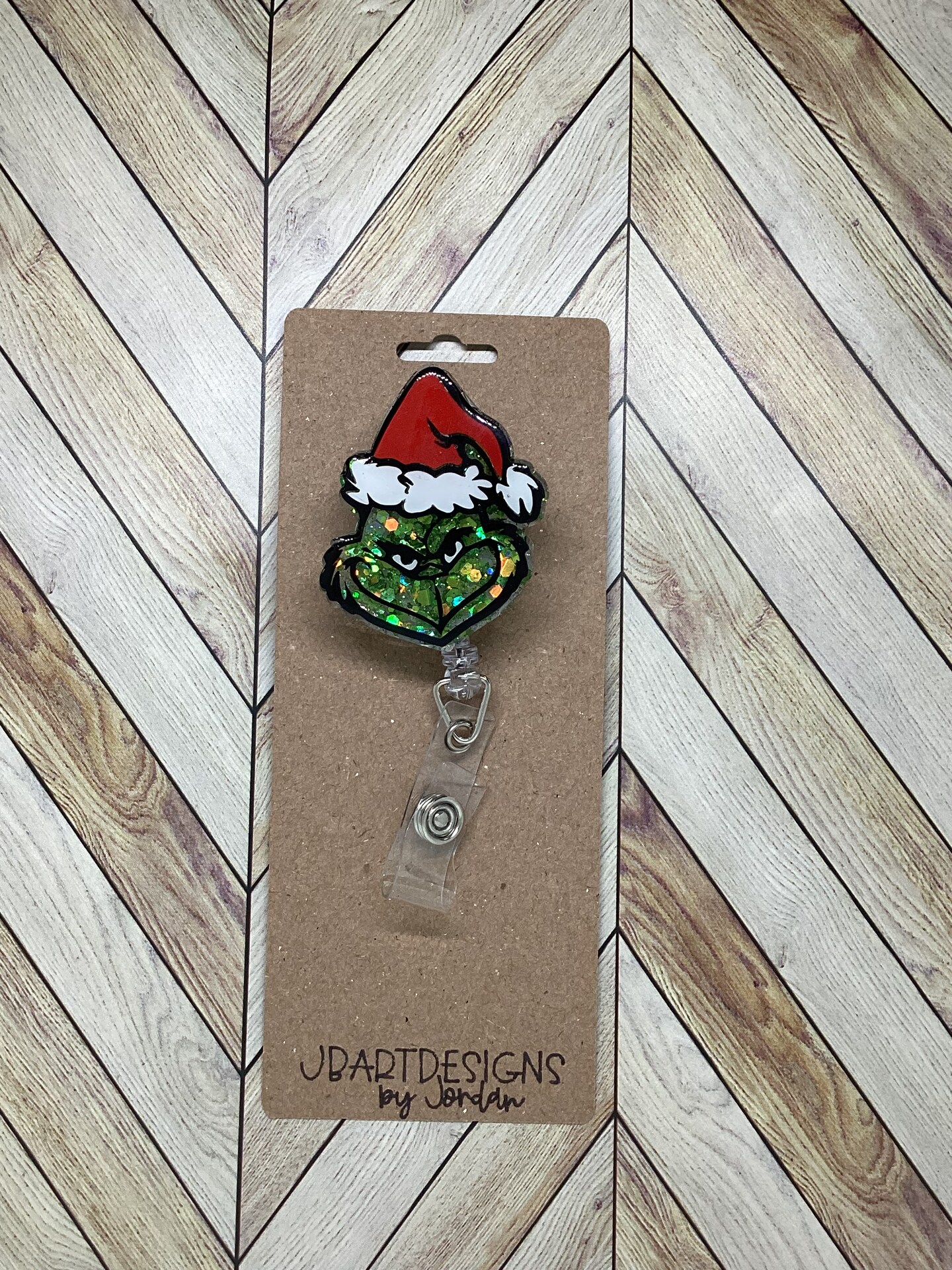 Badge Reel-Completed with Alligator Clip [Grinch
