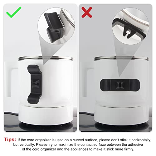 Cord Organizer for Appliance - Kitchen Appliance Cord Organizer Stick On, Cord Holder Wrapper for Appliance, Usefull Kitchen Gadgets, Kitchen Appliance Accessories for Mixer, Coffee Maker, Air Fryer