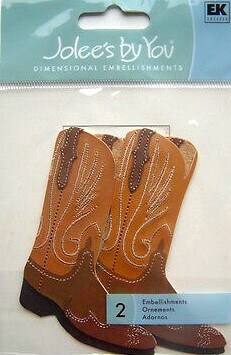 Jolee&#x27;s Boutique Men Cowboy Boots Dimensional Stickers