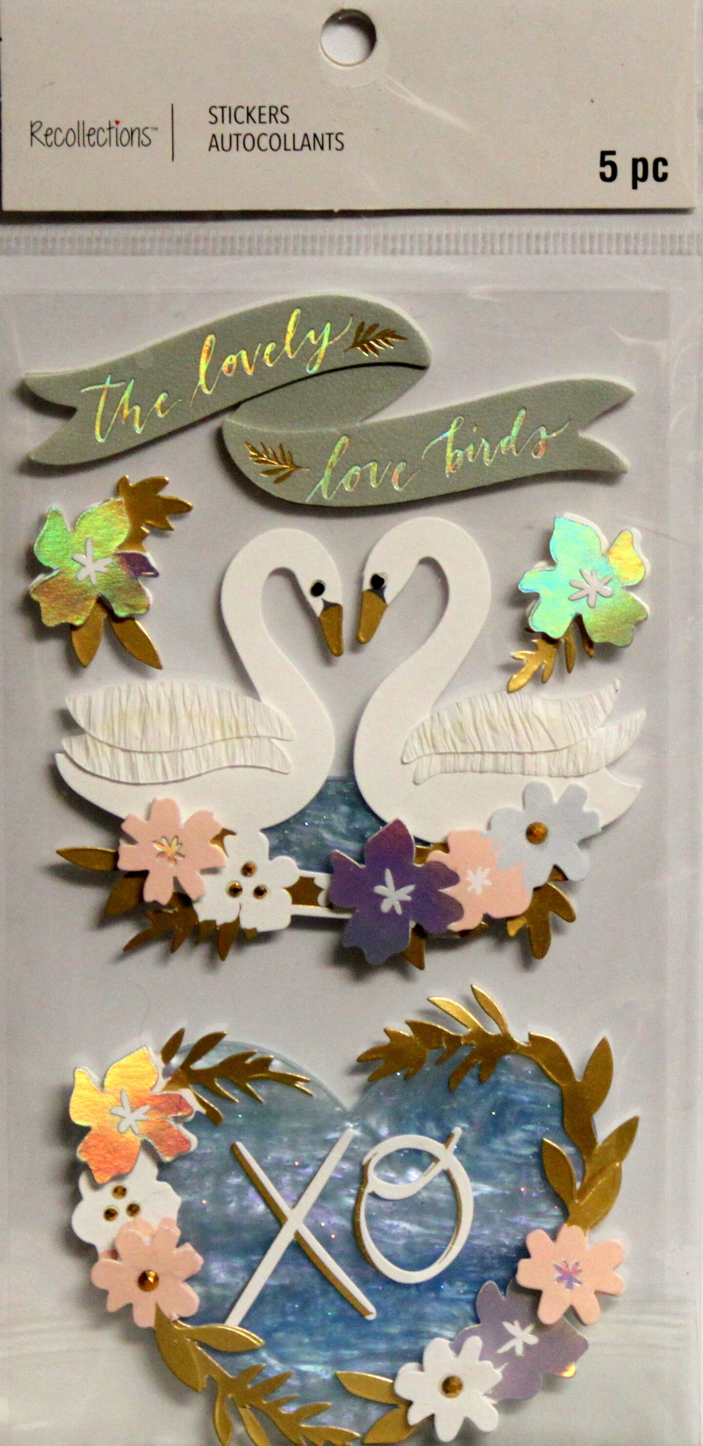 Recollections The Lovely Love Birds Dimensional Stickers