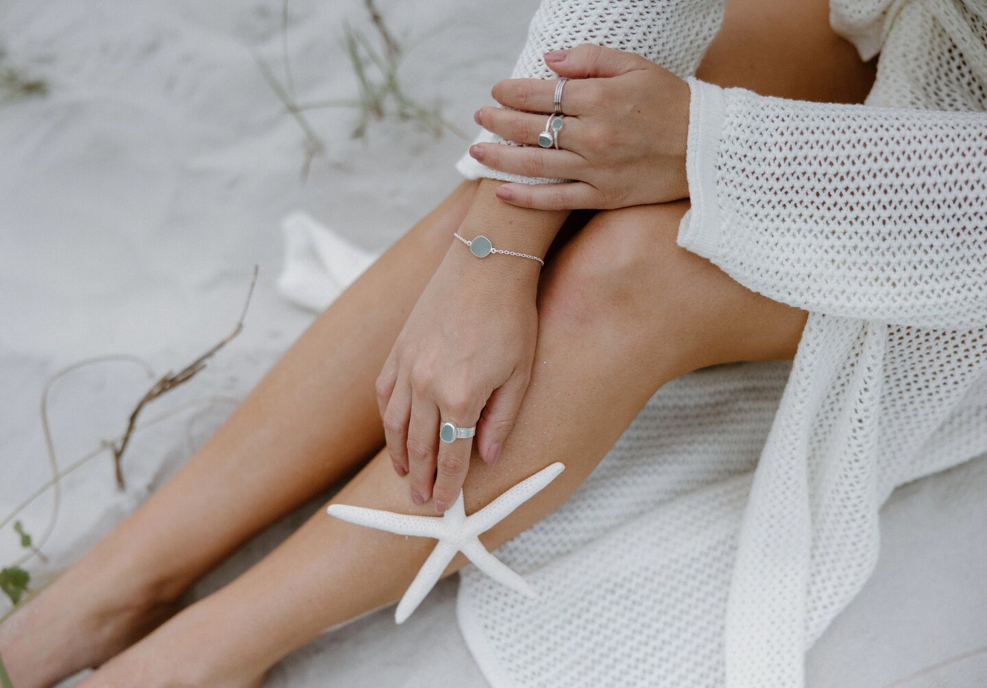 Adjustable Sea Glass Bracelet - Sterling Silver Jewelry - Beach Glass Bracelet - retail Genuine Sea Glass - Gift For Woman