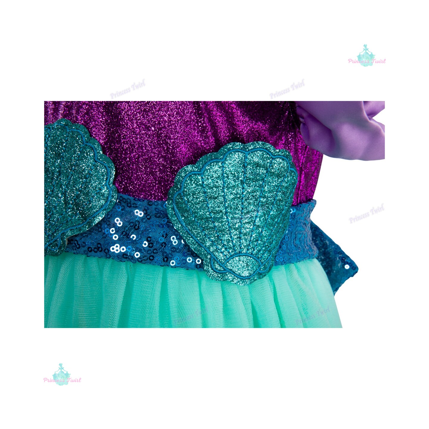 Little Mermaid Ariel dress, Princess dress, Ariel Disney Inspired Costume, Little Mermaid Dress and Accessories product 5