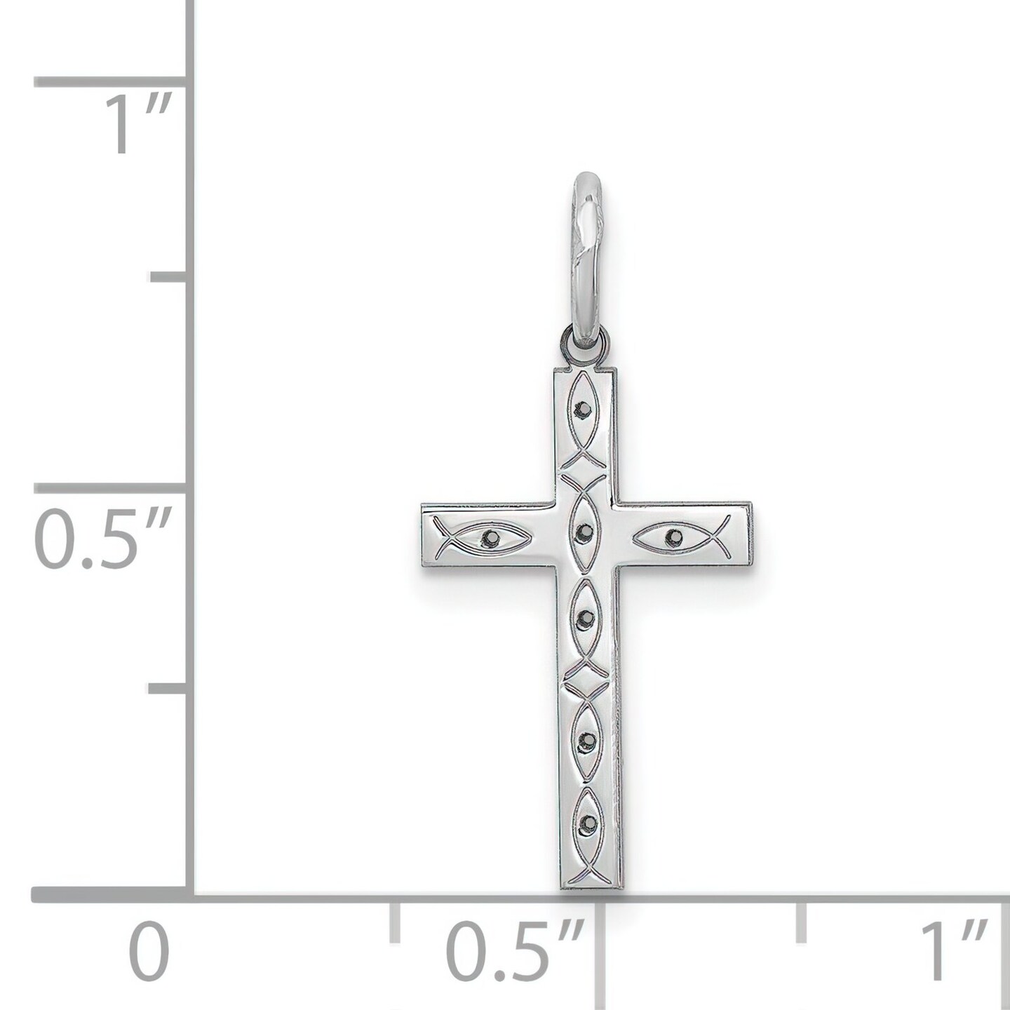 Sterling Silver Cross Charm Jewerly 20mm x 10mm