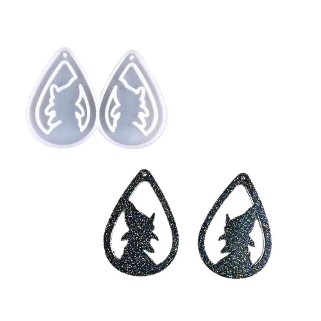 Haunted Halloween Dangle Earring Mold Bundle for UV Resin and Epoxy Resin