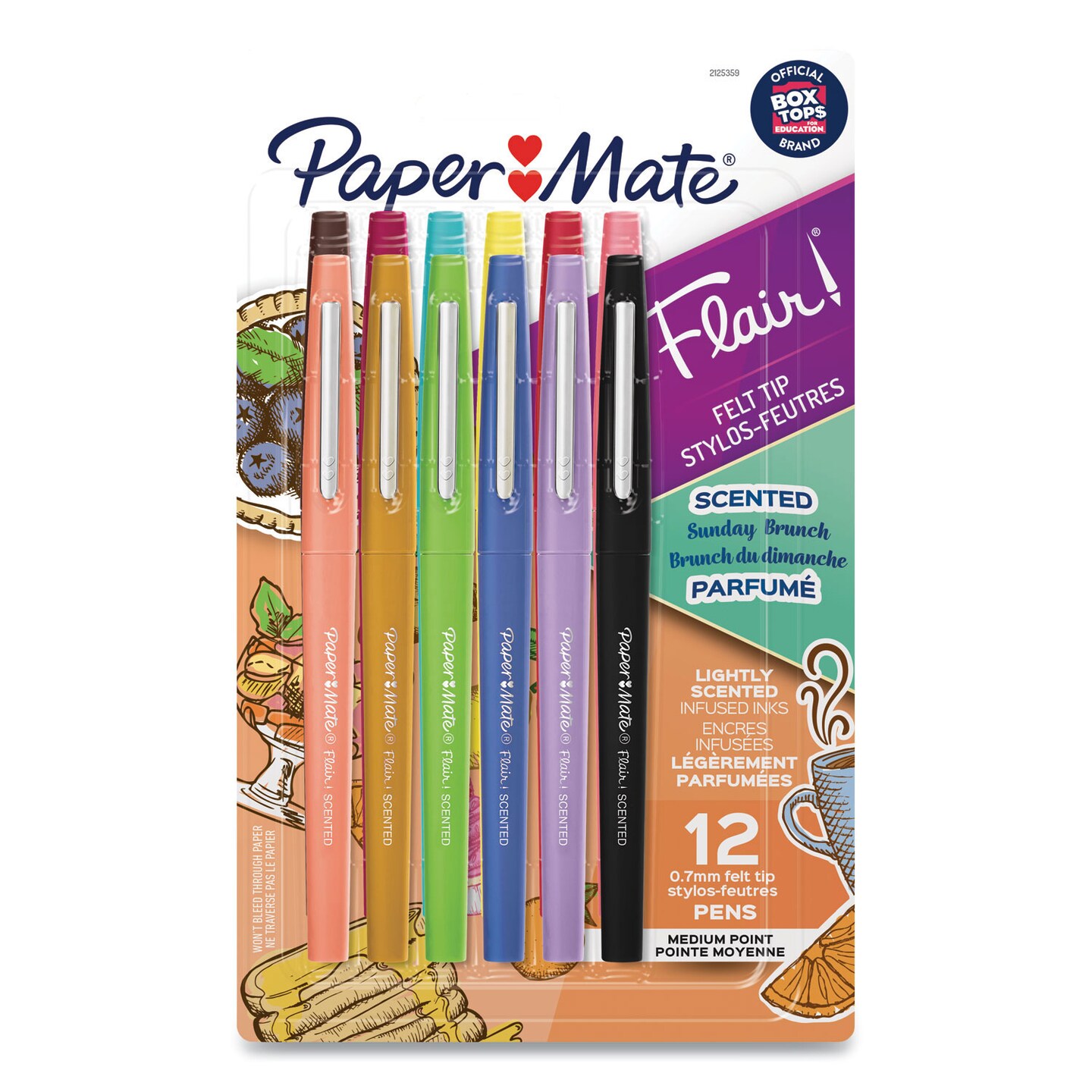 Sanford Papermate® Flair Scented Felt Tip Marker Pen, Medium 0.7 mm,  Assorted Colors Ink/Barrel, 16/Pack, PAP2125408
