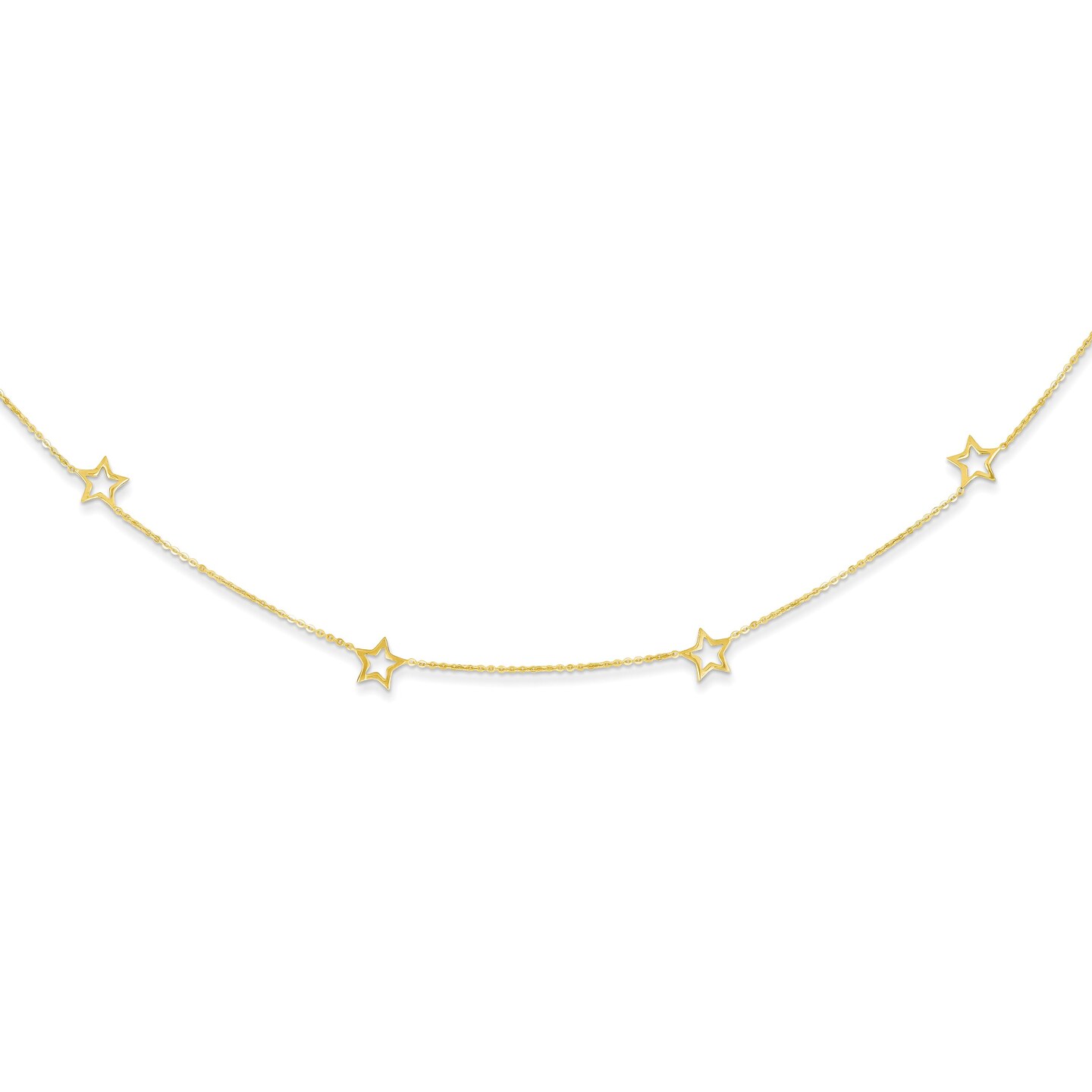 14K Gold Star Necklace 16&#x22;