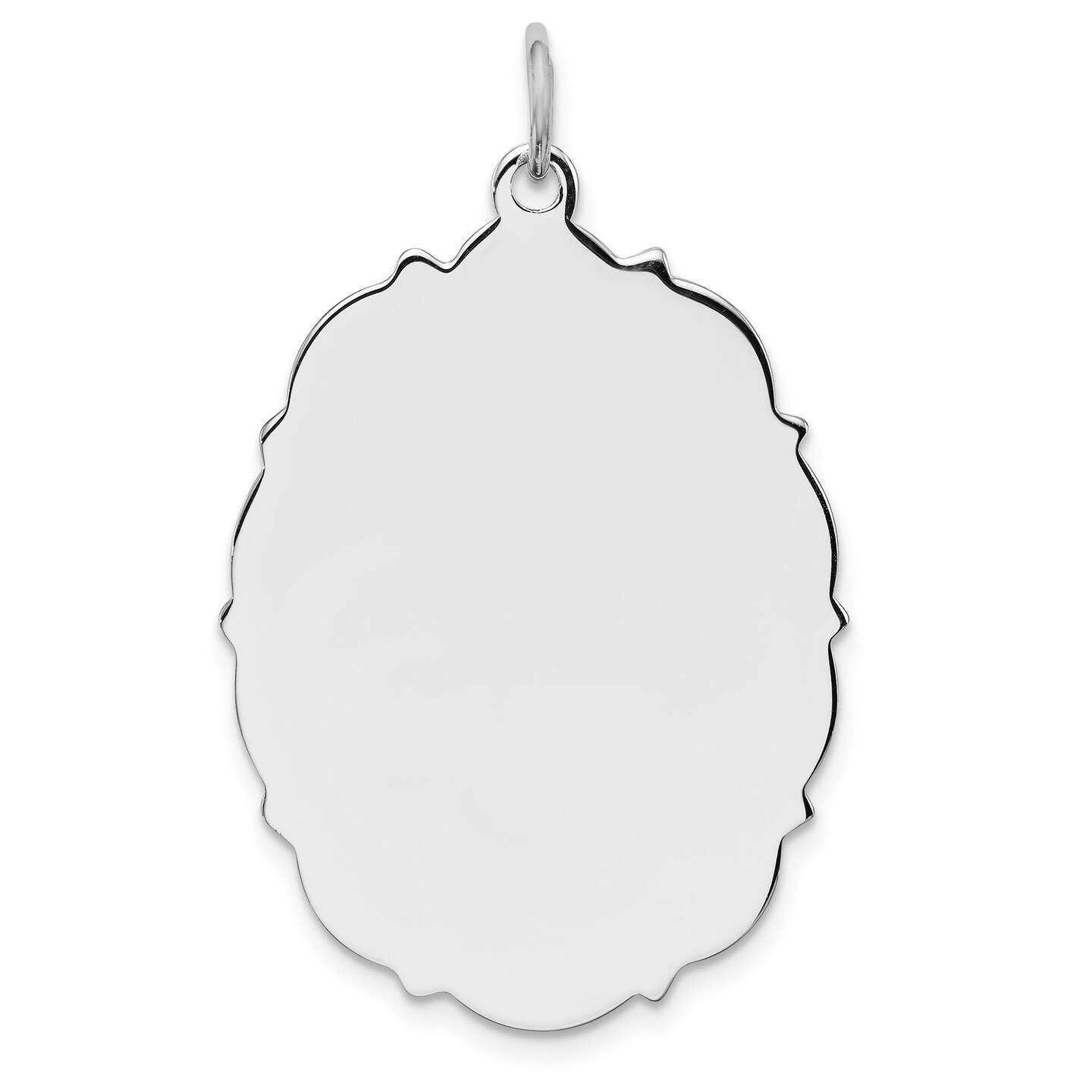 Sterling Silver Disc Charm 0.018&#x22; 23.3mm Jewerly 32mm x 24mm