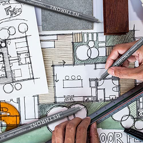 Micro-Pens Drawing Ink Set - 8 Sizes for Artists, Ideal for Sketching and Writing