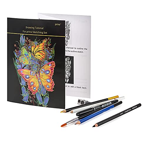 76-Pack Drawing Set Sketching Kit Pro Art Supplies with 3-Color Sketchbook Includes Tutorial Colored, Graphite, Charcoal, Watercolor, and Metallic Pencils for Artists, Adults, Teens, and Beginners