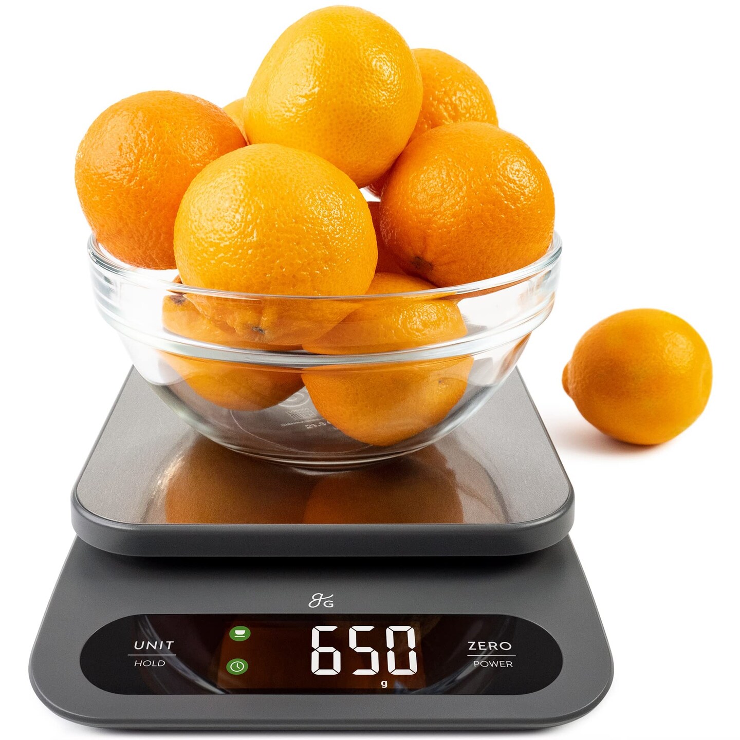 High Capacity Kitchen Scale - Premium Food Scale with 22-Pound Capacity, Weighs in Grams & Ounces, Features a Hi-Def LCD Screen and Stainless Steel Platform, Designed in St. Louis