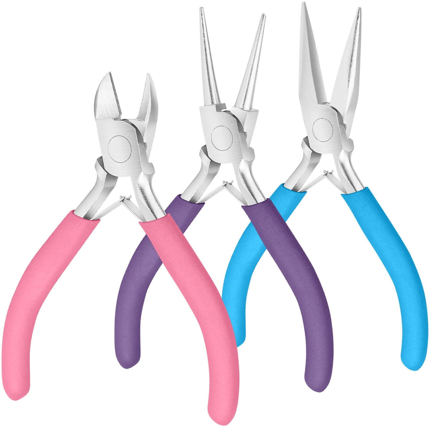 5 Pcs/set Purple Mandrels & Nylon Tip Chain Nose Pliers for Jewelry Making  Round Oval Triangle Square Wire Wrapping Tool - AliExpress
