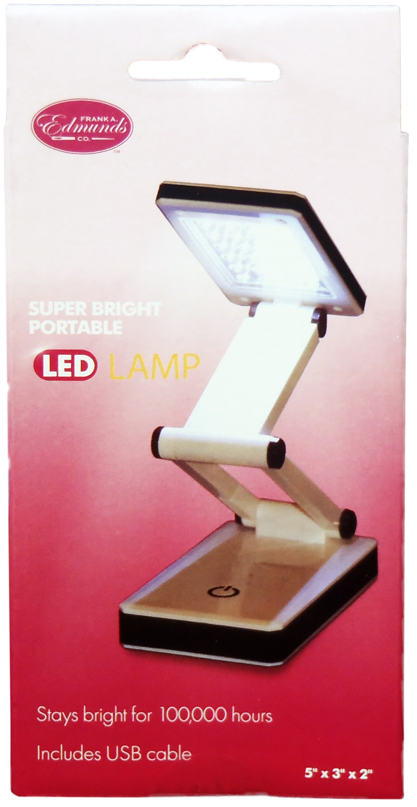 Frank A. Edmunds FAE Super Bright Portable LED Lamp-White/Black
