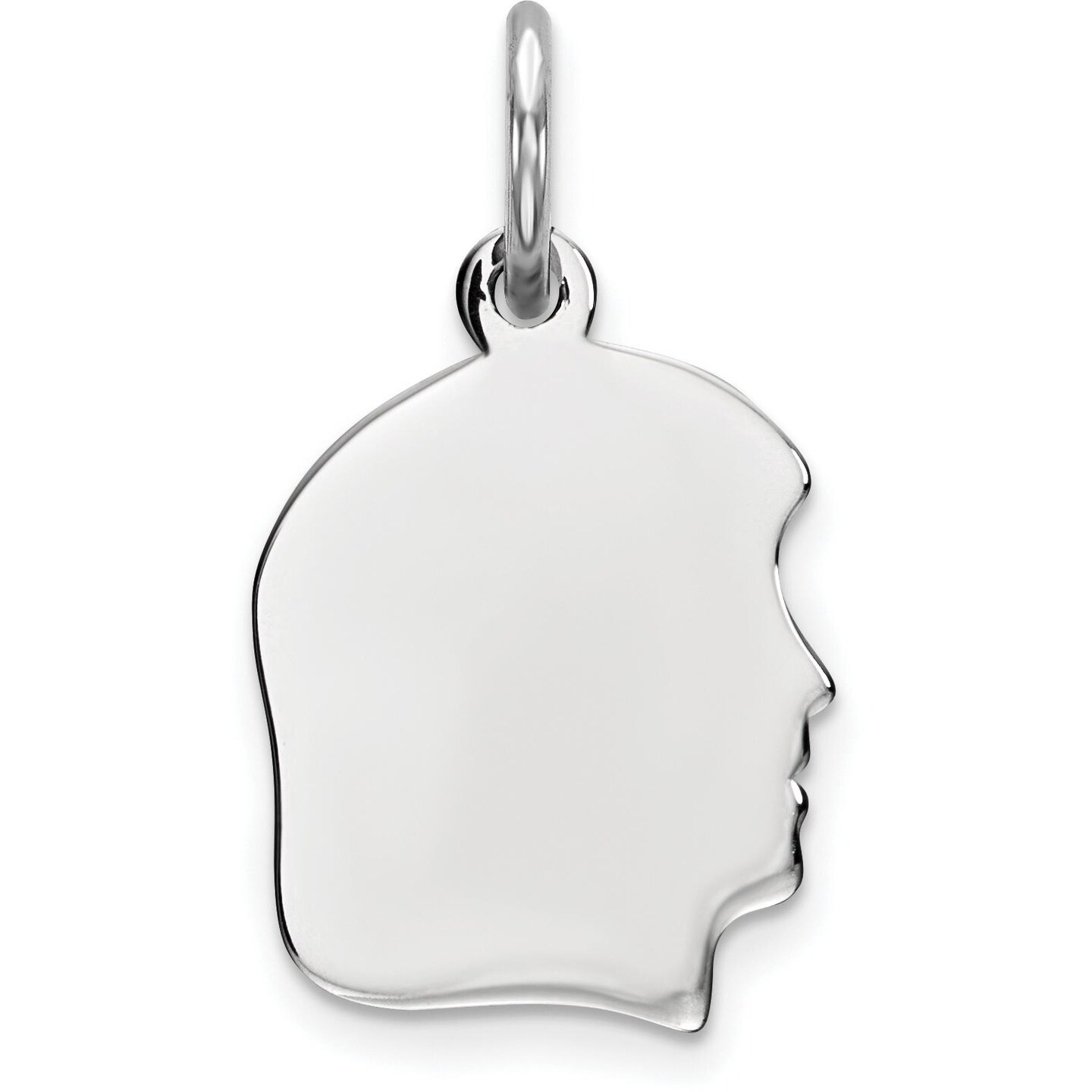 Sterling Silver Boy Charm 0.018&#x22; Jewerly 15mm x 10mm