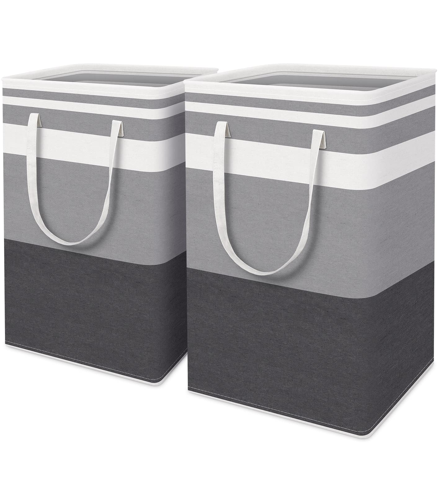 Grey and discount white laundry hamper