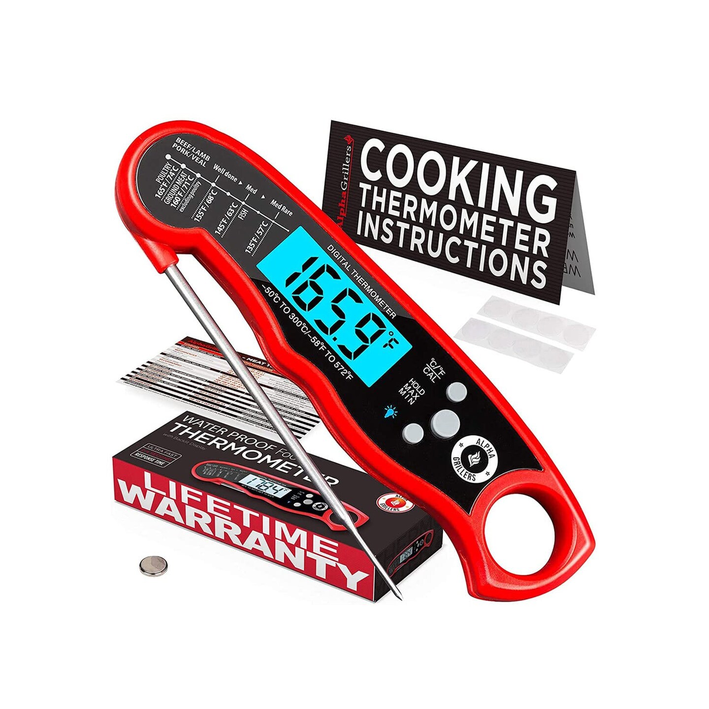 Digital Meat Thermometer for BBQ Cooking and Grilling