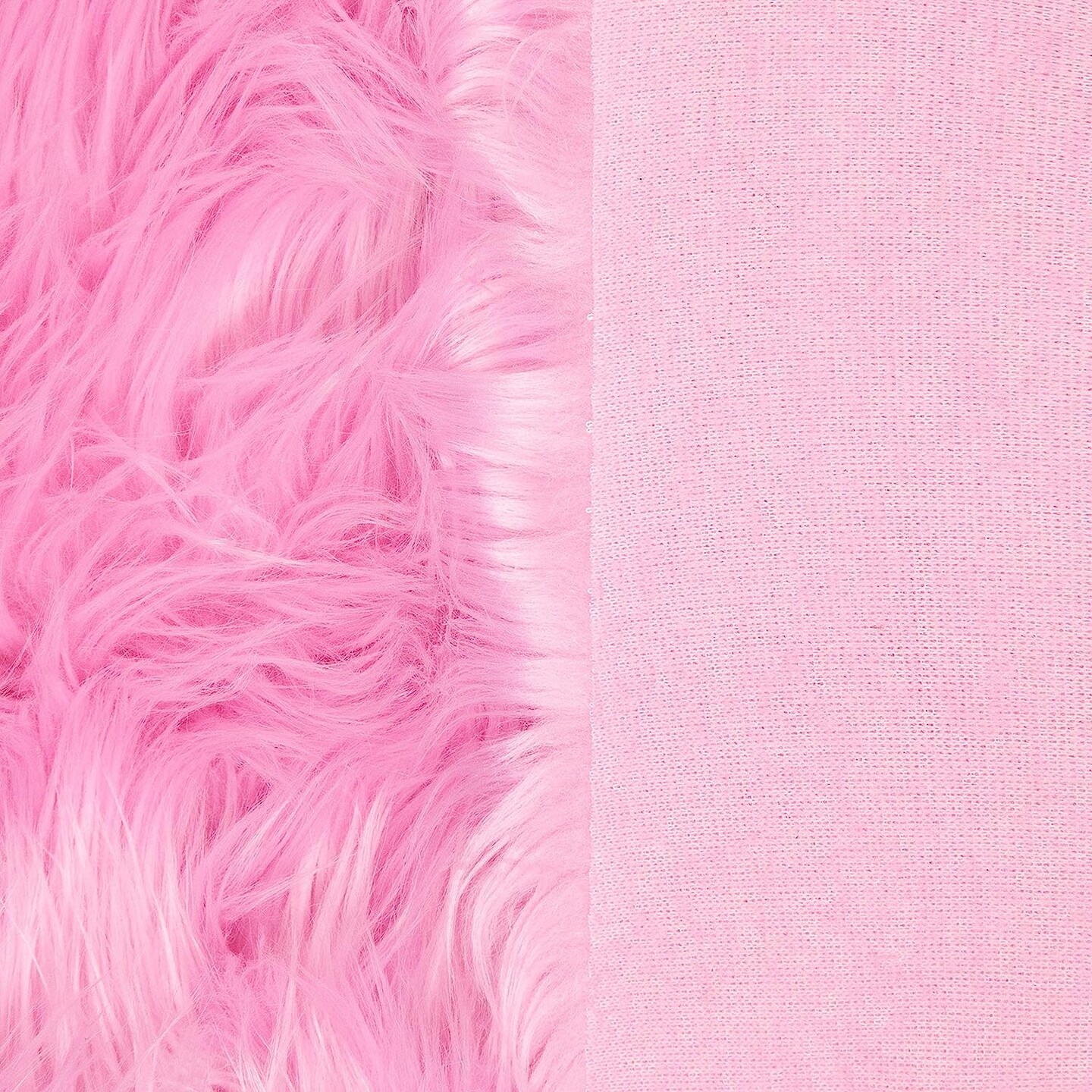 FabricLA Shaggy Faux Fur Fabric - 20 X 20 Inches Pre-Cut - Use Fake Fur  Fabric for DIY, Craft Fur Decoration, Fashion Accessory, Hobby - Baby Pink