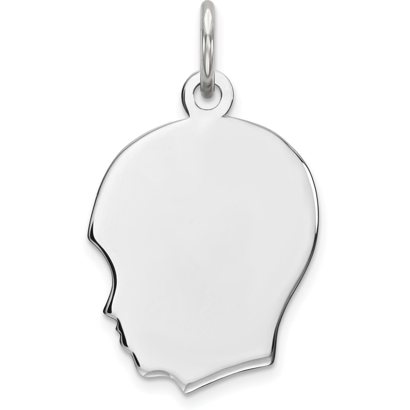 Sterling Silver Boy Charm 0.018&#x22; Jewerly 17mm x 14mm
