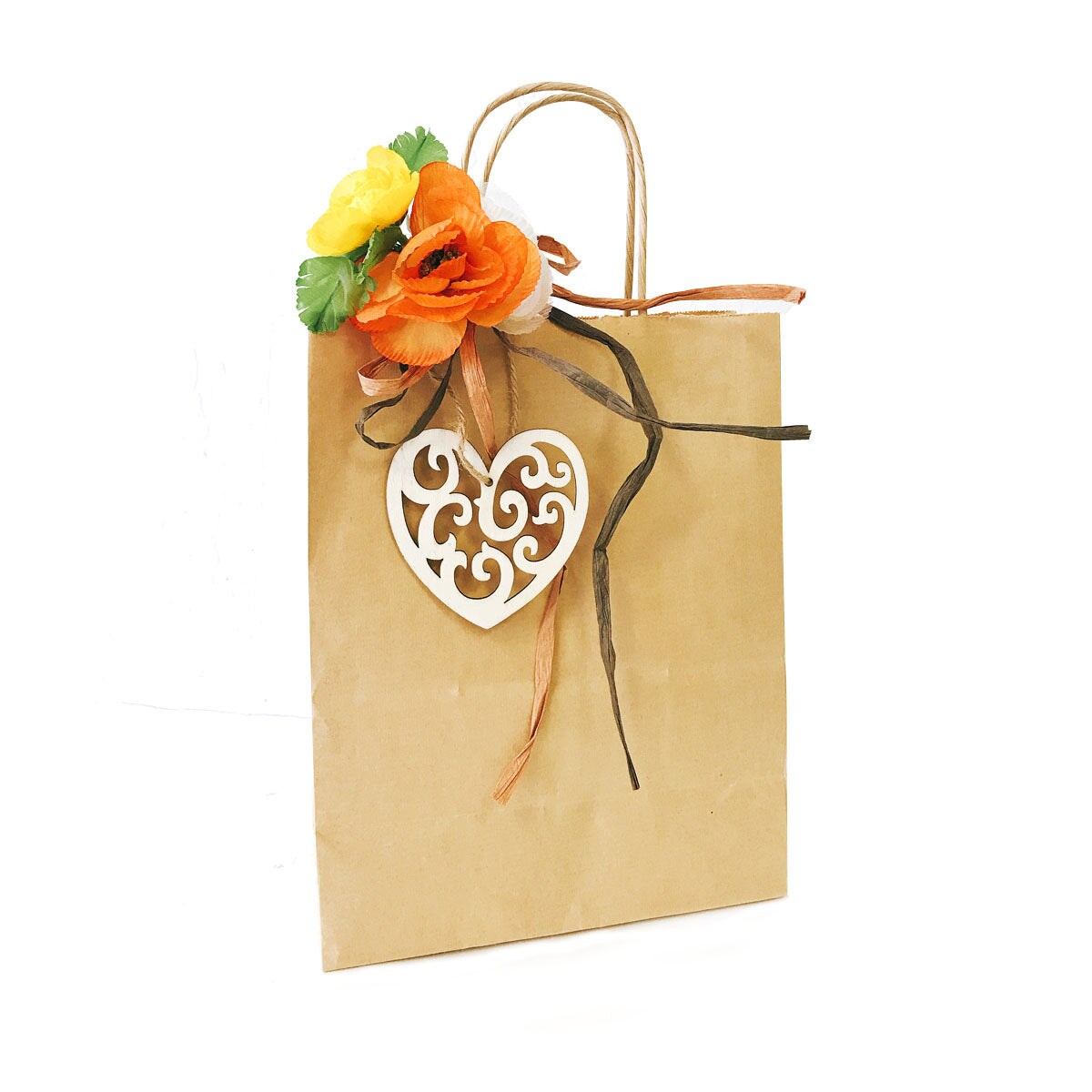 Wrapables Wooden Heart Ornament Hanging Love Decoration (Set of 20)