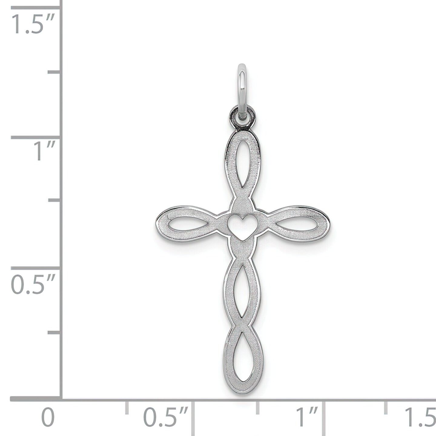 Sterling Silver Cross Charm Jewerly 30mm x 16mm