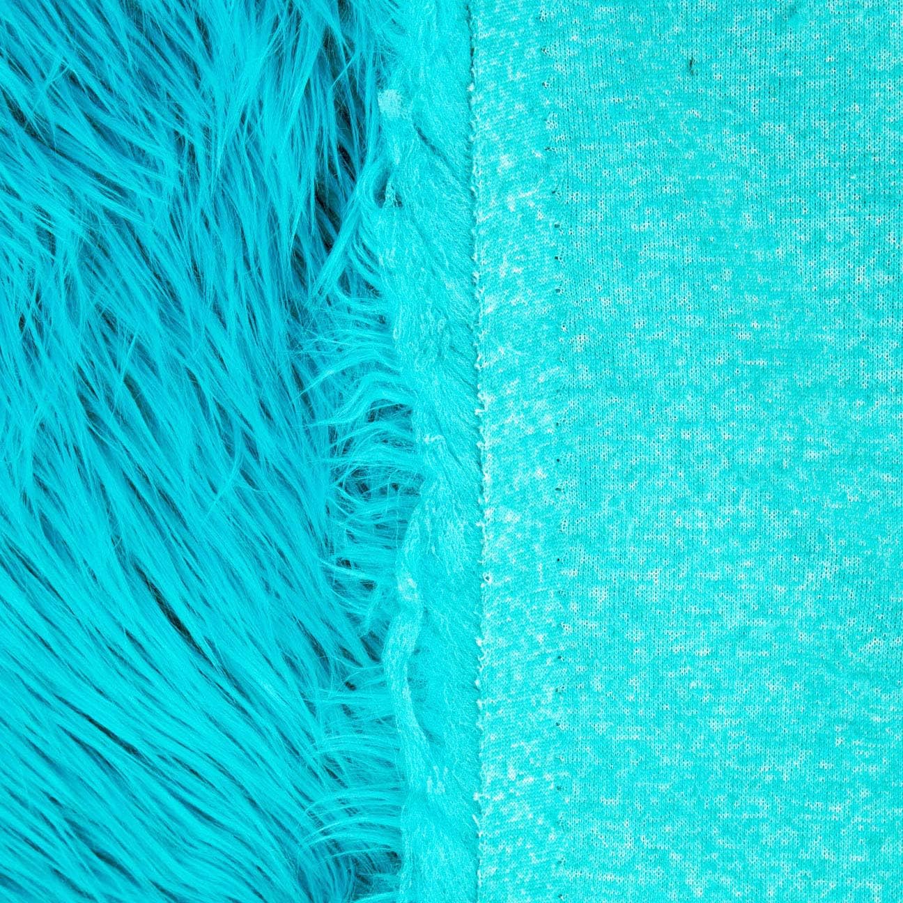 FabricLA Shaggy Faux Fur Fabric - 12 X 12 Inches Pre-Cut - Use Fake Fur  Fabric for DIY, Craft Fur Decoration, Fashion Accessory, Hobby - Turquoise