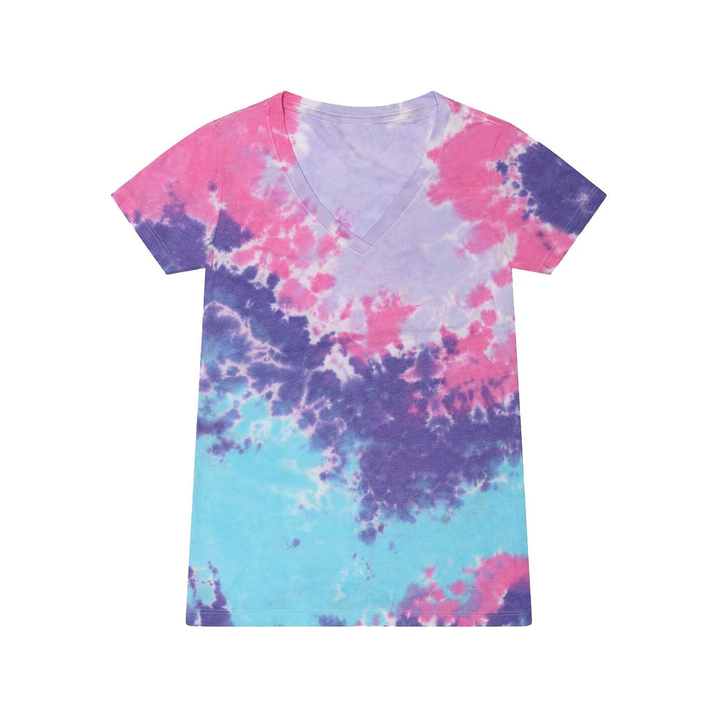 Colortone&#xAE; Women&#x27;s Tie-Dyed V-Neck T-Shirt