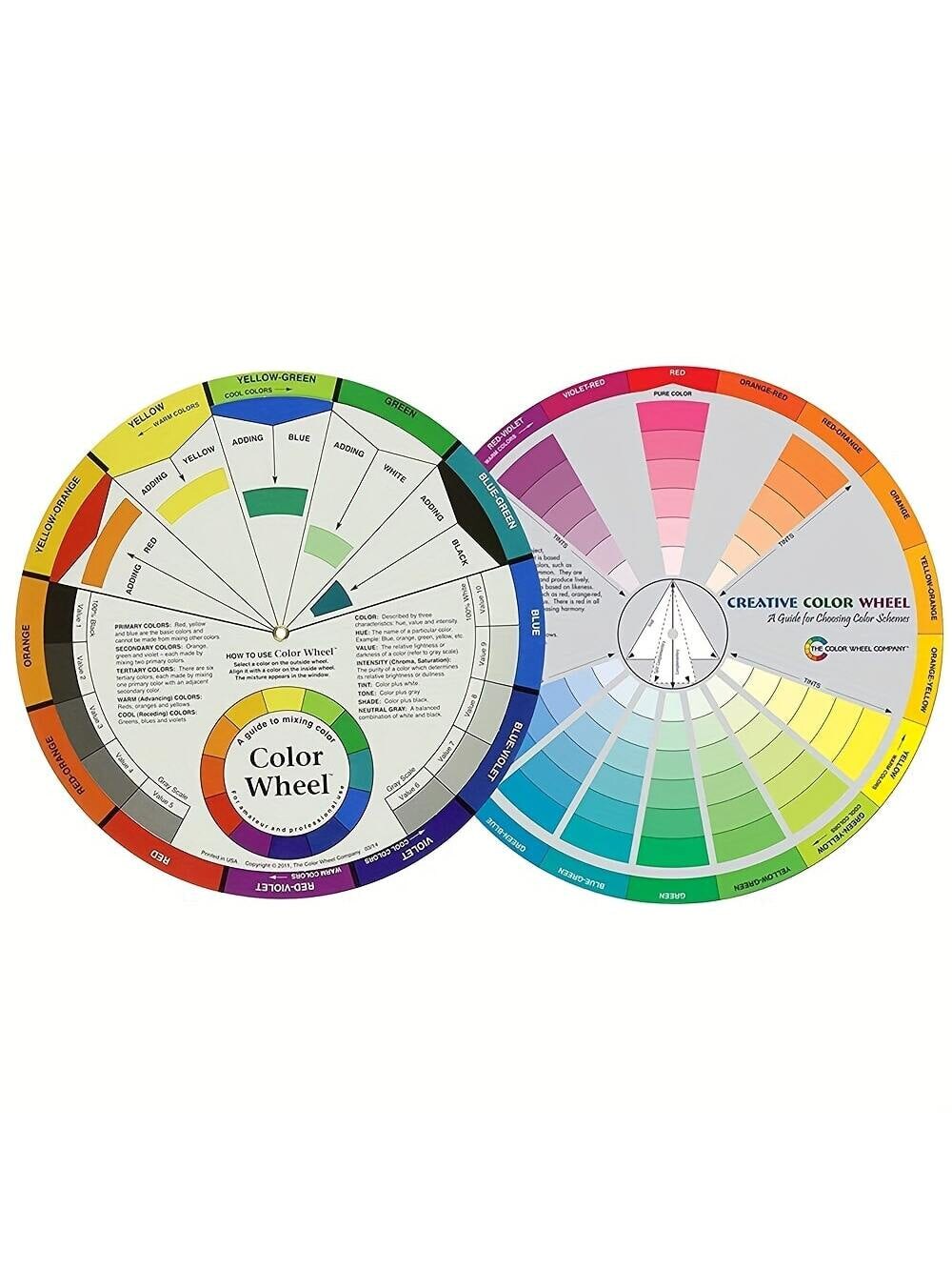 1Pc Multi-Color round Color Wheel Puzzle &#x26; Multifunctional Color Mixing Card
