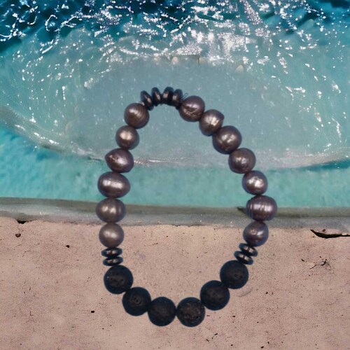 Double Layer Lava Rock Aromatherapy Anxiety Essential Oil Diffuser Bracelet  Gift | eBay