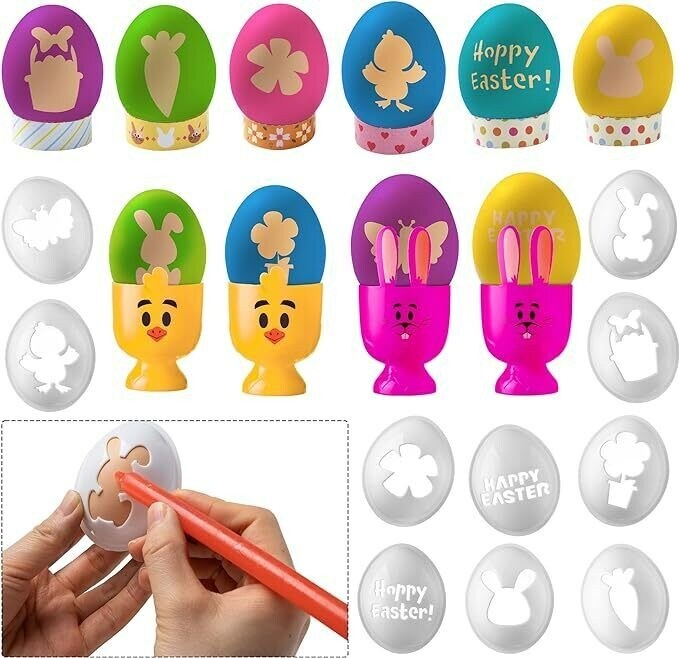 40Pcs Easter Egg Dye Kit, DIY Easter Egg Decorating Kit Creativity