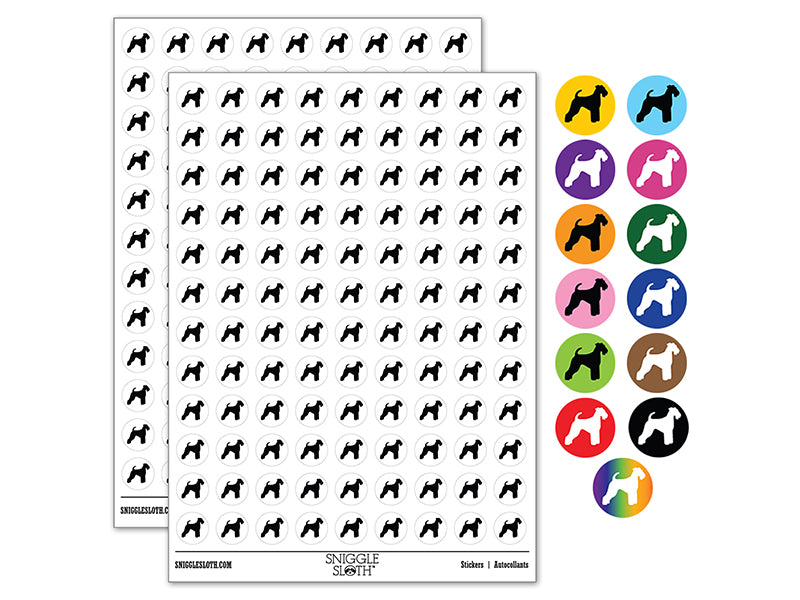 Airedale Terrier Bingley Waterside Dog Solid 200+ 0.50&#x22; Round Stickers