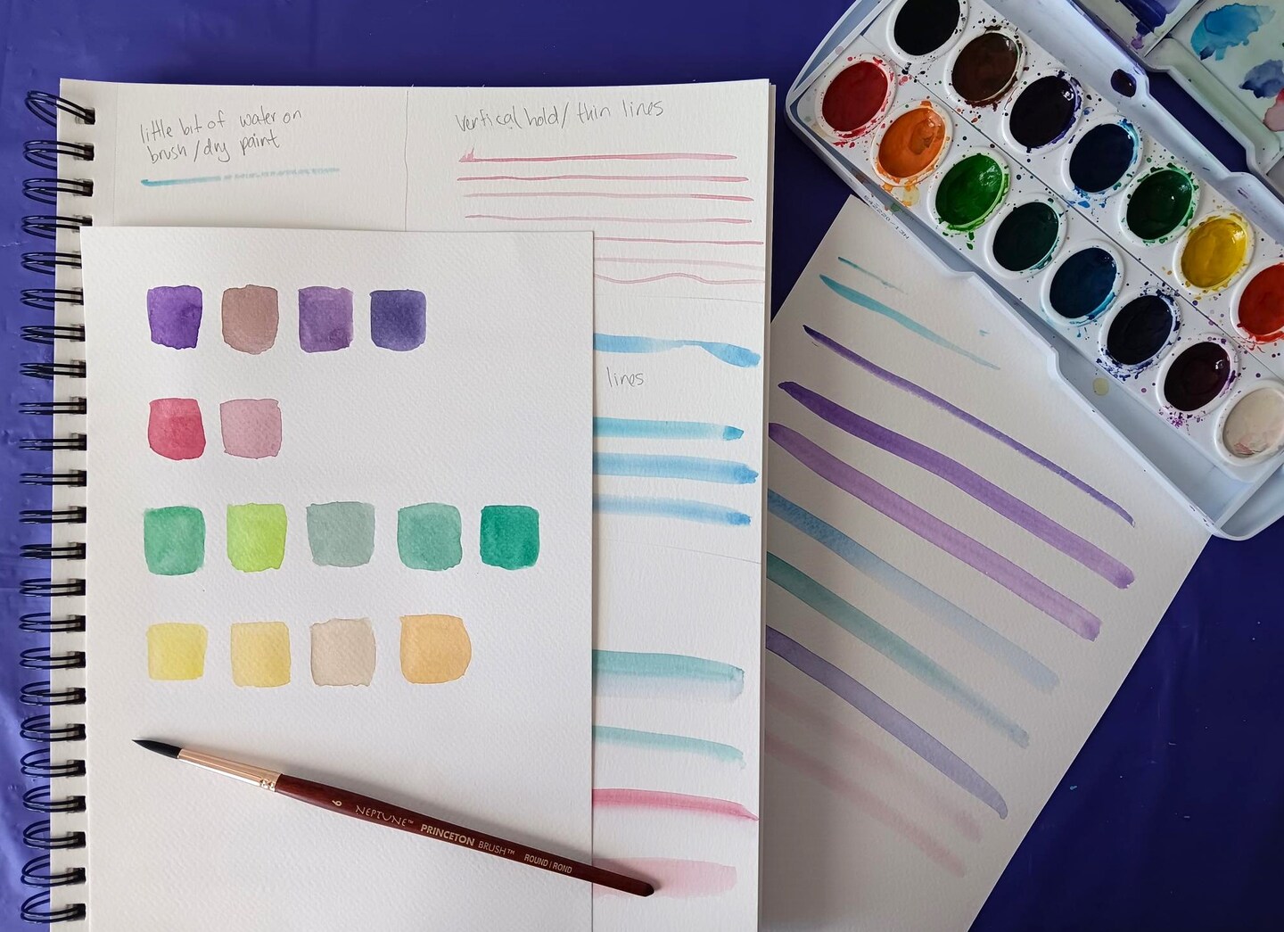 Watercolor beginner basics- Mixing paint colors