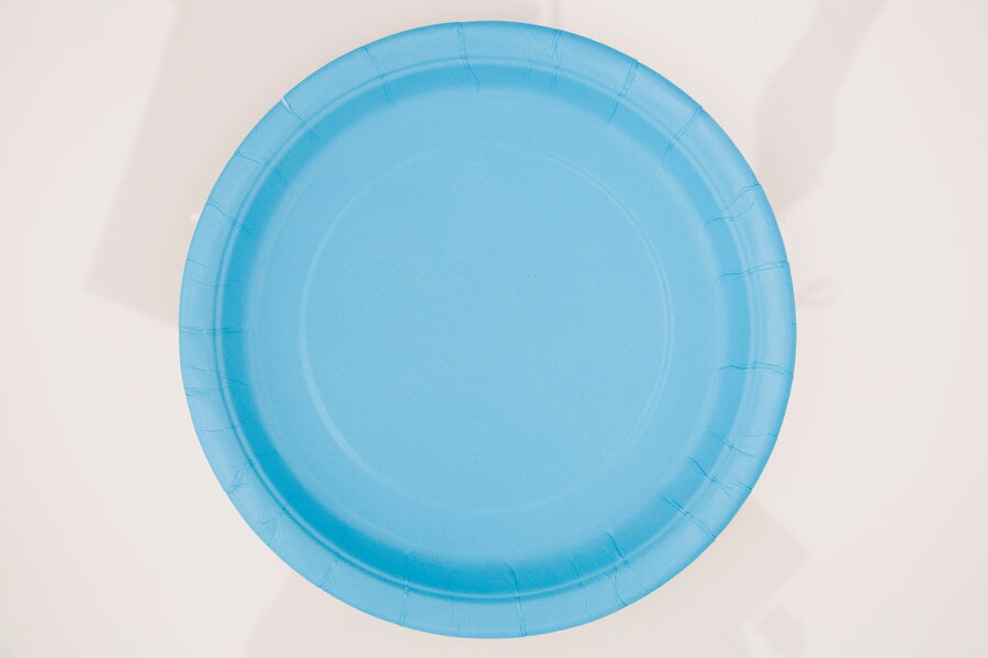 Powder Blue Solid Round 9&#x22; Dinner Plates, 8ct