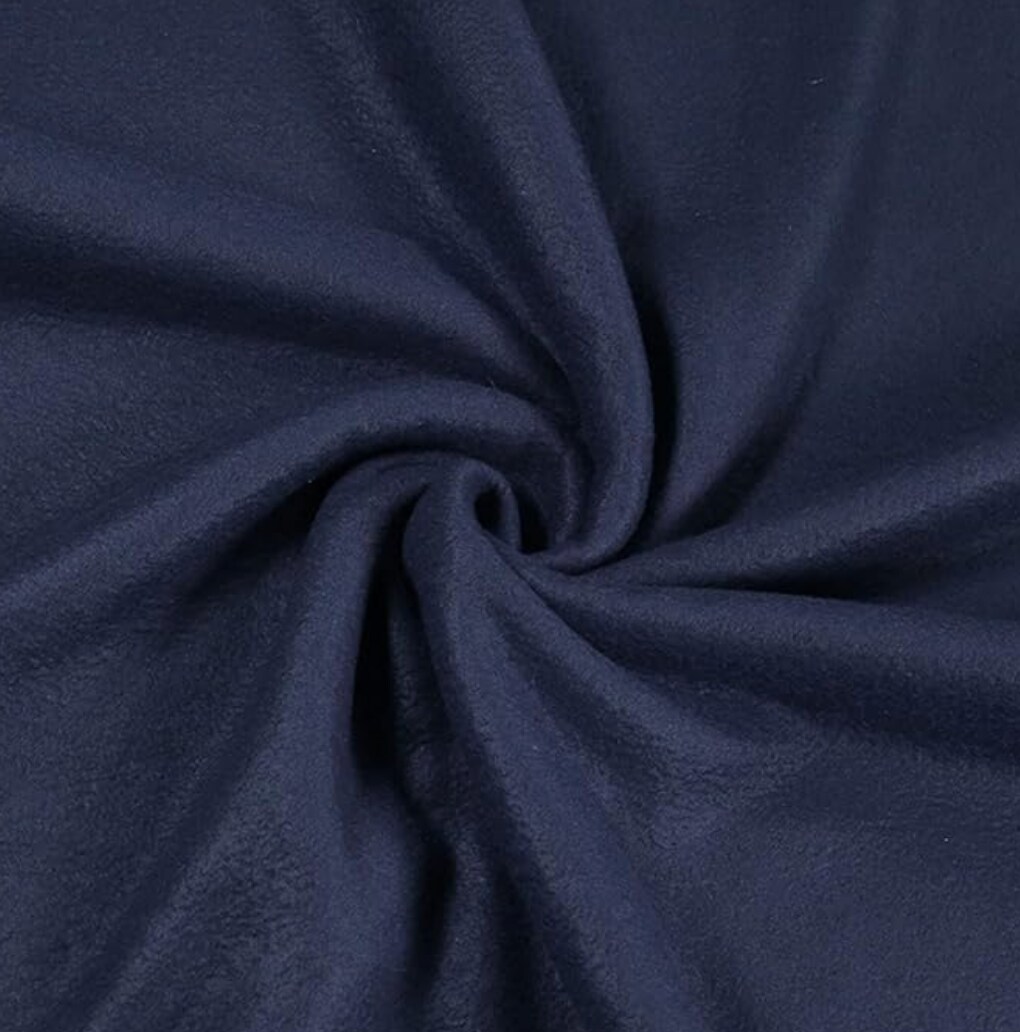 FabricLA | Fleece Fabric By The Yard | 36"X60" Inch Wide | Anti Pill Polar Fleece | Soft, Blanket, Throw, Poncho, Pillow Cover, PJ Pants, Booties, Eye Mask- Navy (1 Yard)