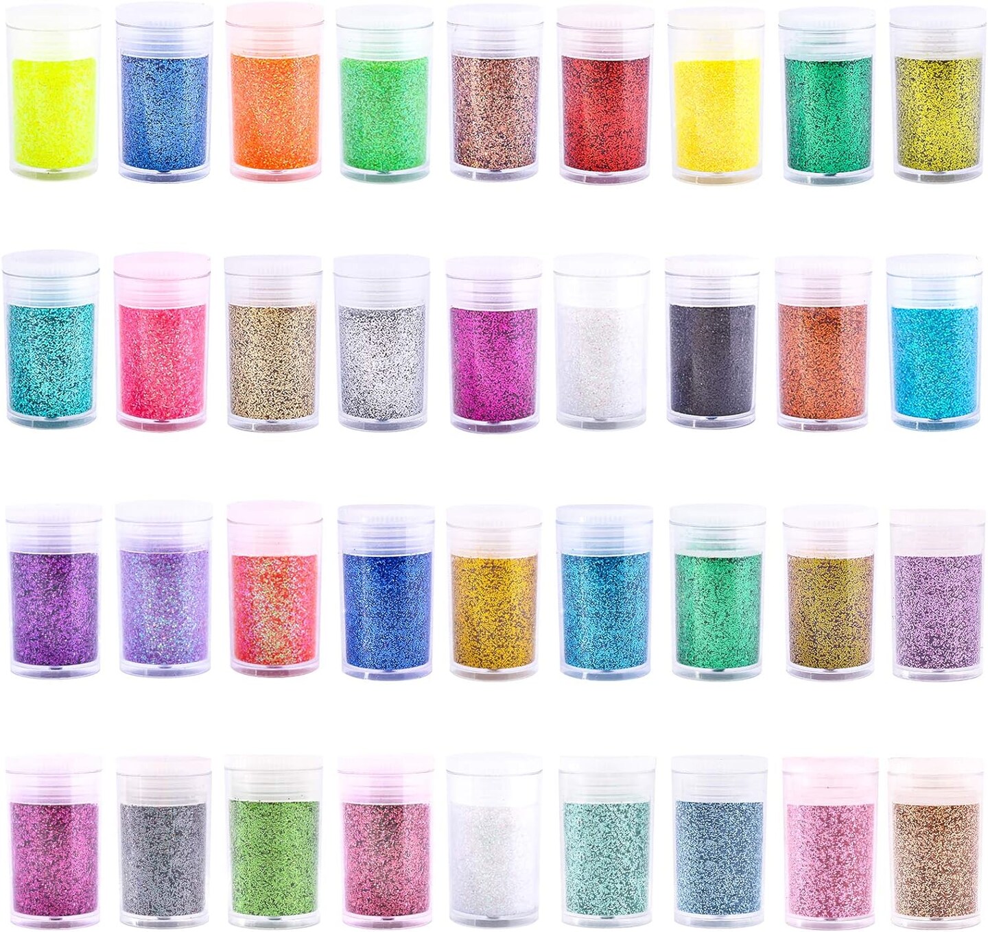 Sparkling Cosmetic Glitter Art Set of 36