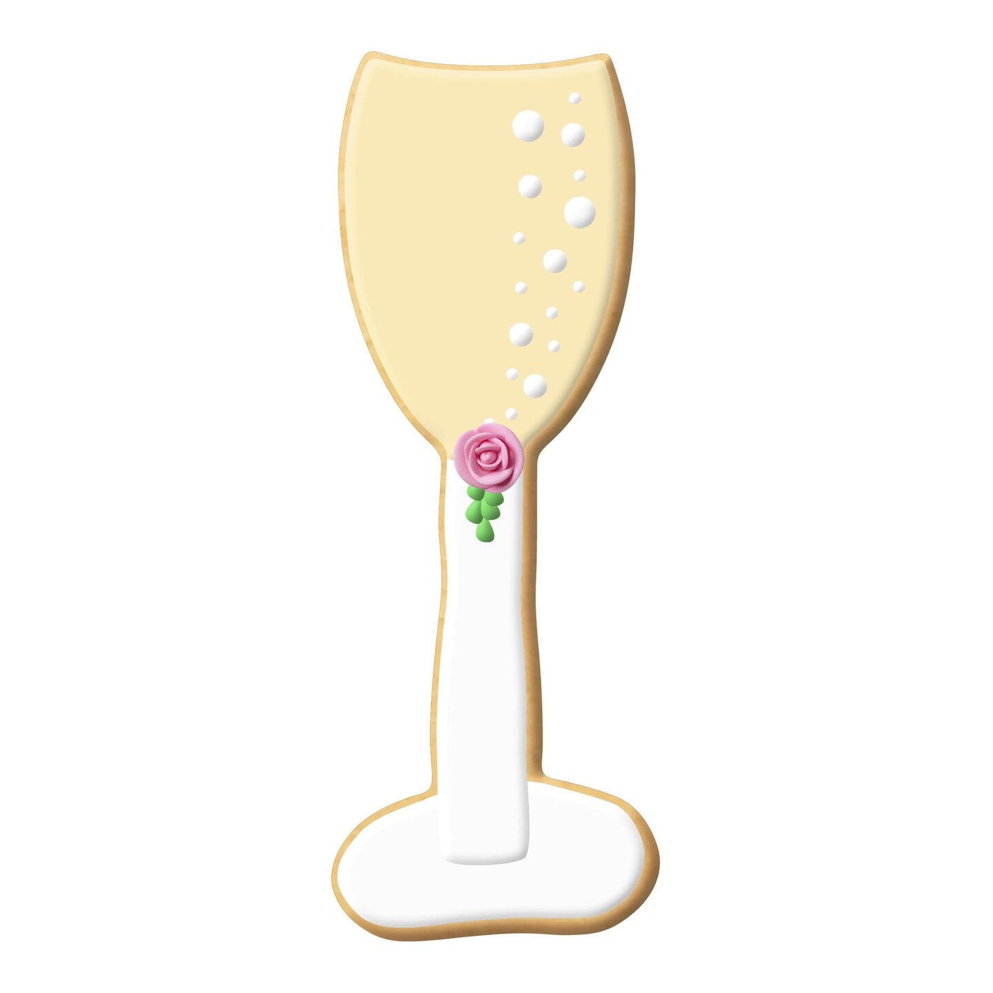 Champagne Glass Cookie Cutter 5 Inch - Made in the USA - Tin Plated Steel - By CookieCutter.Com