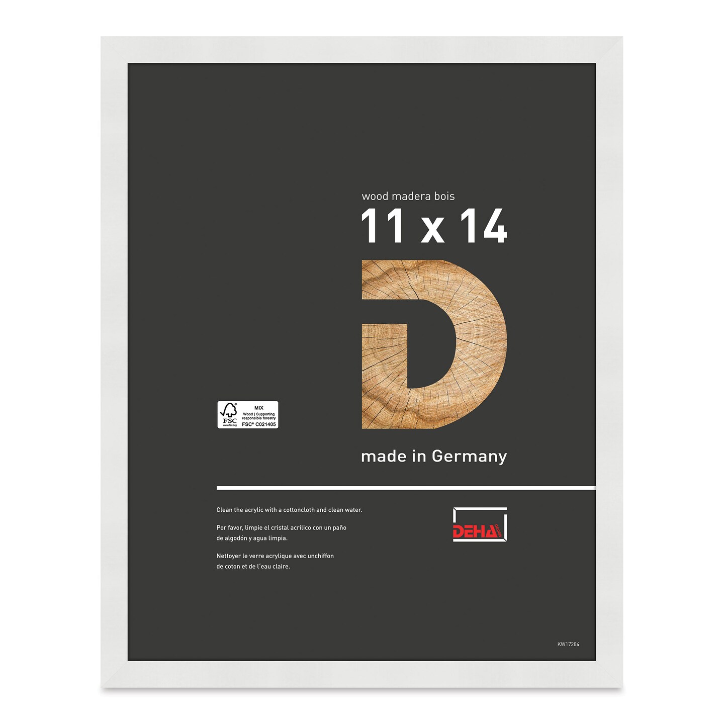 Deha Design Fontana Wood Frame - White, 11&#x22; x 14&#x22;