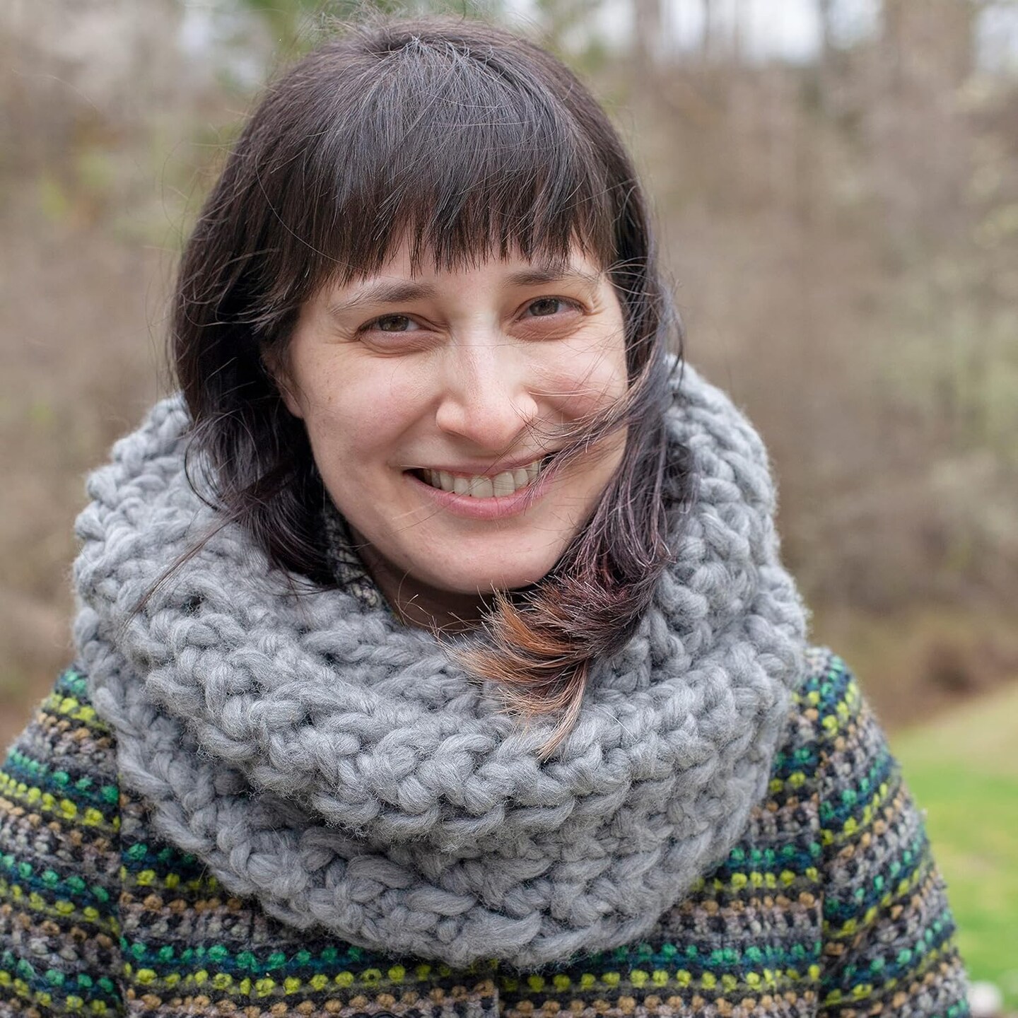 COWL KNITTING KIT: Super Soft Merino Silk Yarn + Large #19 needles + Written Pattern w/ Photo Tutorial. Gift for Knitters.