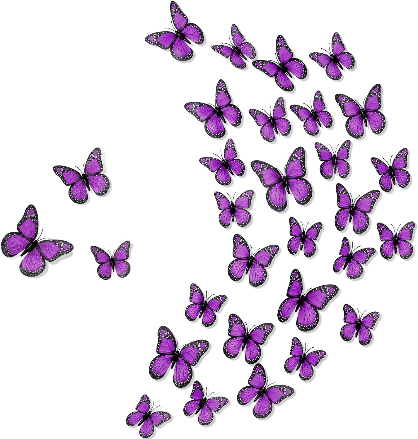 Decorative Floral Butterfly 48 Pack