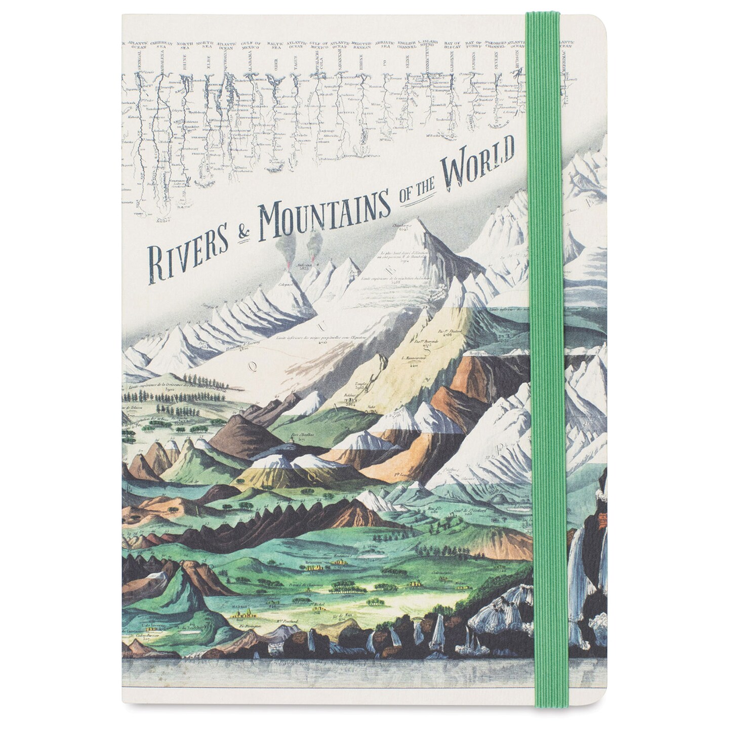 Cognitive Surplus Analysis Softcover Notebook - Rivers and Mountains, A5