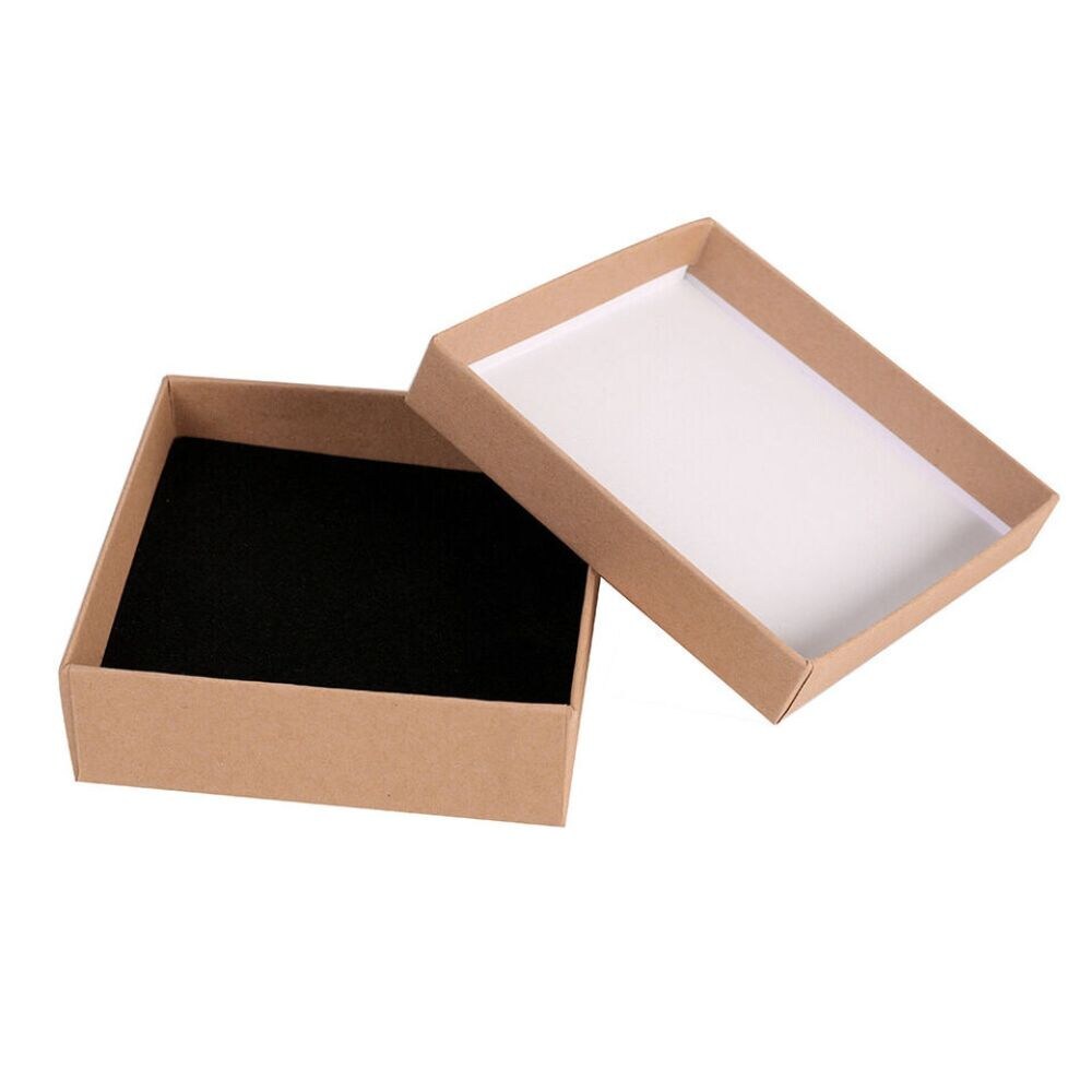Elegant Kraft Paper Jewelry Gift Boxes - Set of 24 with Sponge Inserts for Necklaces &#x26; Bracelets